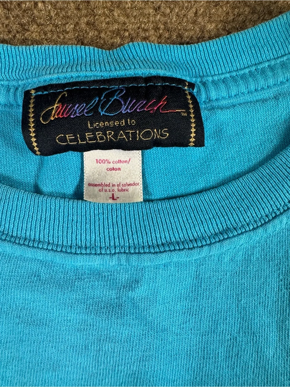 80’s Vintage Laurel Burch “Fantastic Felines” Tee Large Celebrations 100% Cotton - Picture 3 of 9
